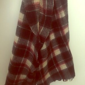 Blue, Red, & White plaid scarf